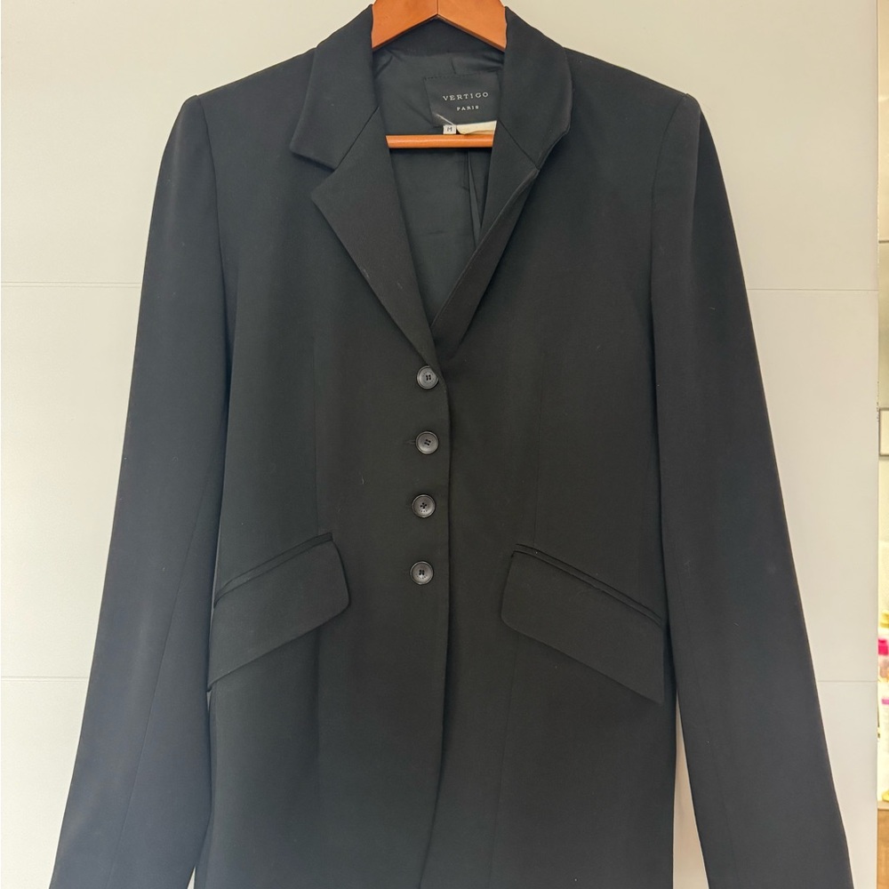 Vertigo Paris Women's Elegant Black Suit Jacket